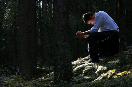 man praying